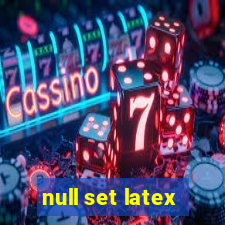 null set latex